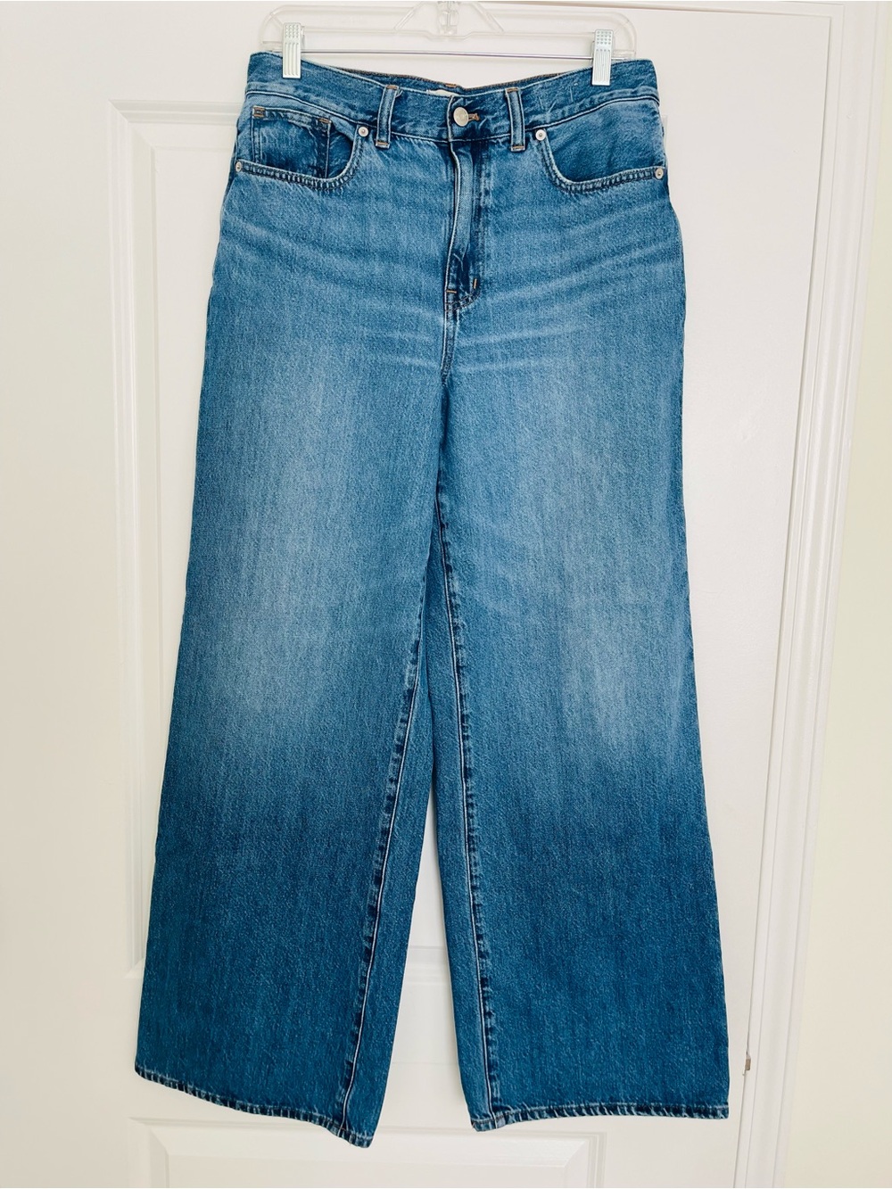 Women’s Madewell  Super Wide Leg High Waist Medium Wash Denim Jeans Size 29